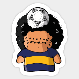 Diego Maradona Cartoon - Boca Juniors Tribute Sticker